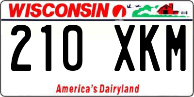 WI license plate 210XKM