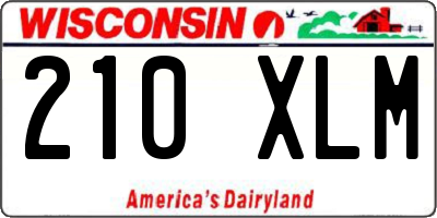 WI license plate 210XLM