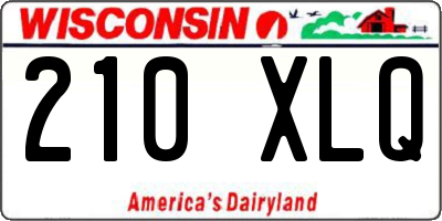 WI license plate 210XLQ