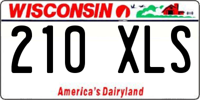 WI license plate 210XLS