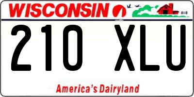 WI license plate 210XLU