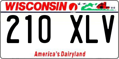 WI license plate 210XLV