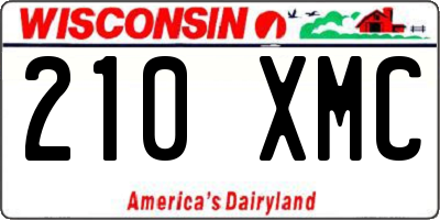 WI license plate 210XMC