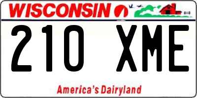 WI license plate 210XME