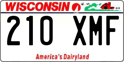 WI license plate 210XMF