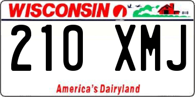 WI license plate 210XMJ