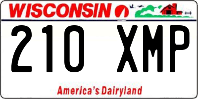 WI license plate 210XMP