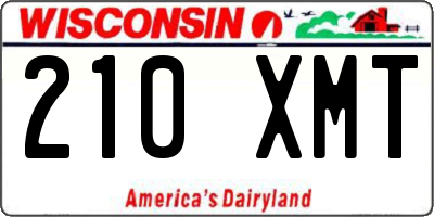 WI license plate 210XMT
