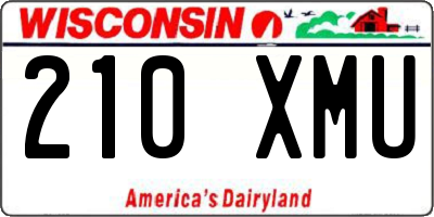 WI license plate 210XMU