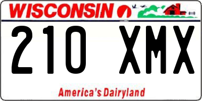 WI license plate 210XMX