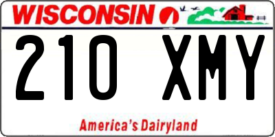 WI license plate 210XMY