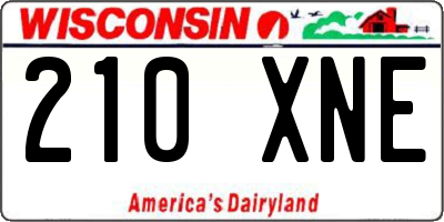 WI license plate 210XNE