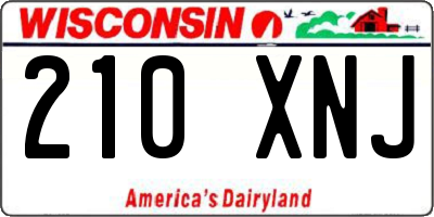 WI license plate 210XNJ