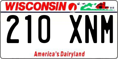 WI license plate 210XNM