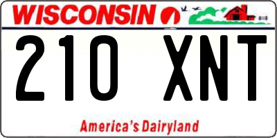 WI license plate 210XNT