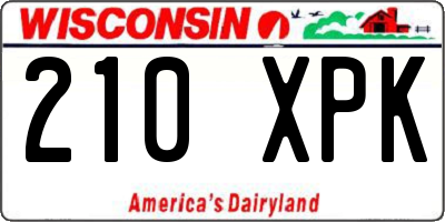 WI license plate 210XPK
