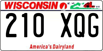 WI license plate 210XQG