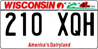 WI license plate 210XQH