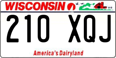 WI license plate 210XQJ