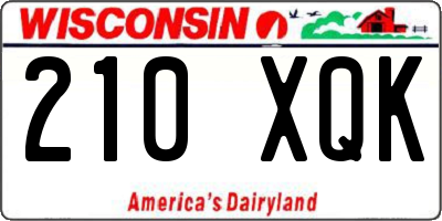 WI license plate 210XQK