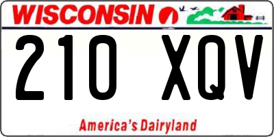 WI license plate 210XQV