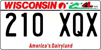 WI license plate 210XQX