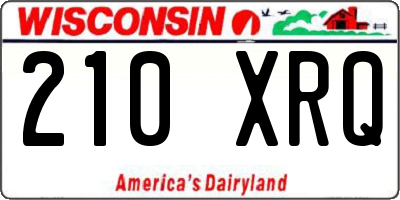 WI license plate 210XRQ