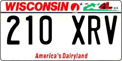 WI license plate 210XRV