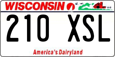 WI license plate 210XSL