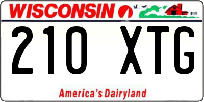 WI license plate 210XTG