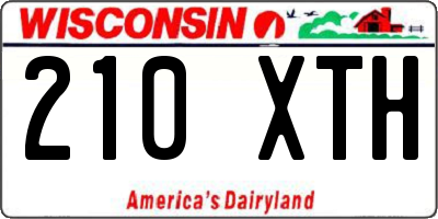 WI license plate 210XTH