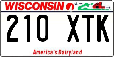 WI license plate 210XTK