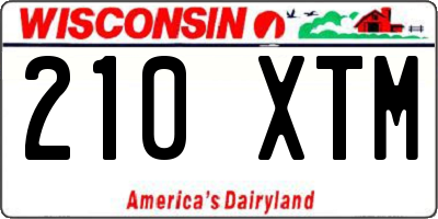 WI license plate 210XTM