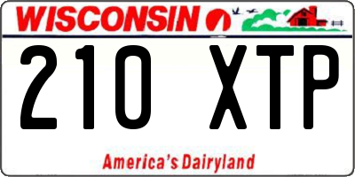 WI license plate 210XTP