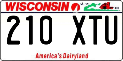 WI license plate 210XTU