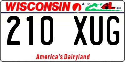 WI license plate 210XUG