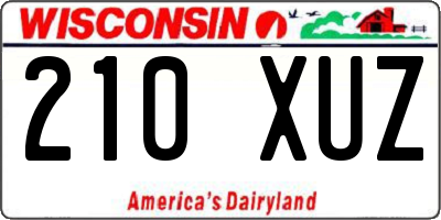 WI license plate 210XUZ