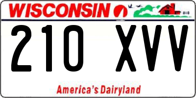 WI license plate 210XVV