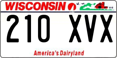 WI license plate 210XVX