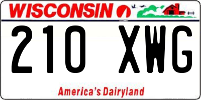 WI license plate 210XWG