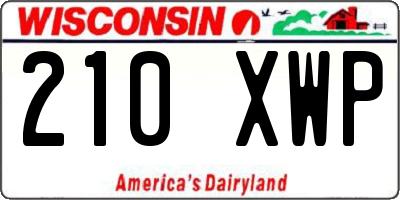 WI license plate 210XWP
