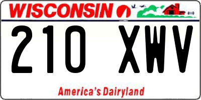 WI license plate 210XWV