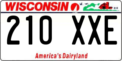 WI license plate 210XXE