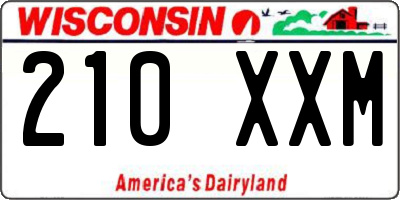WI license plate 210XXM