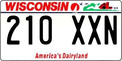 WI license plate 210XXN