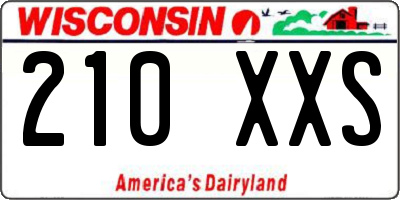 WI license plate 210XXS
