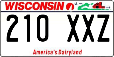 WI license plate 210XXZ
