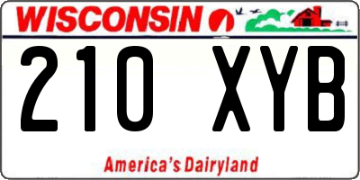 WI license plate 210XYB