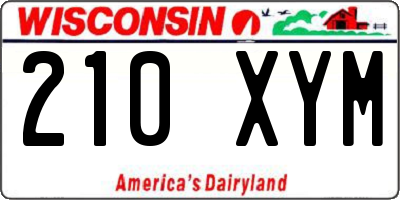 WI license plate 210XYM