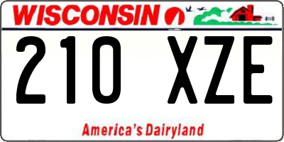 WI license plate 210XZE
